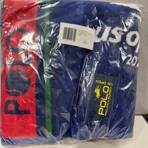 Polo by Ralph Lauren Blue and Red Hand Towel